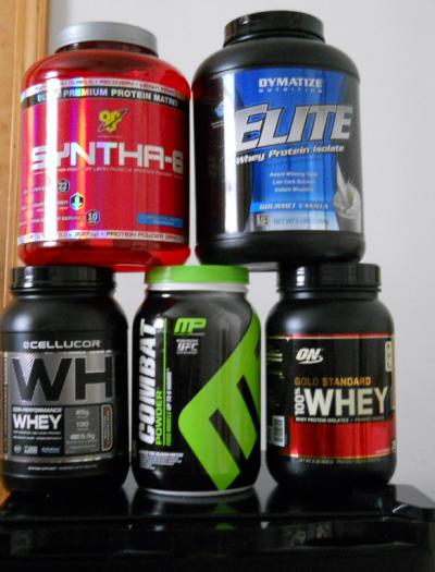 various protein powder containers